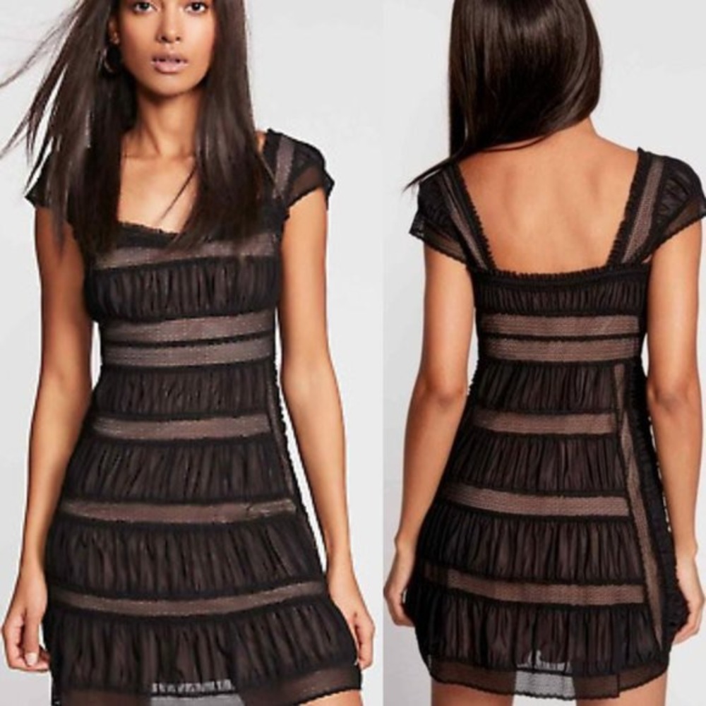 - Free People Alicia lace mini dress